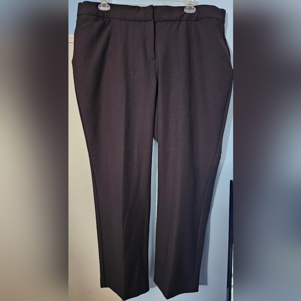 JM Collection Plus - Comfort Waistband Tummy Control Straight Leg - Brown - 22W